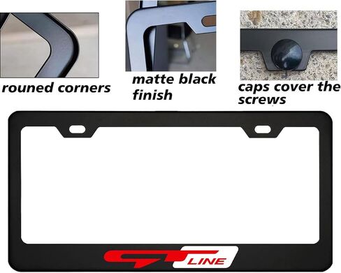 2PCS Matte Black License Plate Frames Compatible with Ford Raptor R,Solid Metal License Plate Holder, 2 Holes and Screws Fits Standard Vehicles 12.2 X 6 in in Saudi Arabia