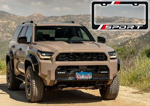 2PCS Matte Black License Plate Frames Compatible with Ford Raptor R,Solid Metal License Plate Holder, 2 Holes and Screws Fits Standard Vehicles 12.2 X 6 in in Kuwait