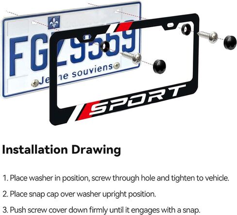 2PCS Matte Black License Plate Frames Compatible with Ford Raptor R,Solid Metal License Plate Holder, 2 Holes and Screws Fits Standard Vehicles 12.2 X 6 in in Kuwait