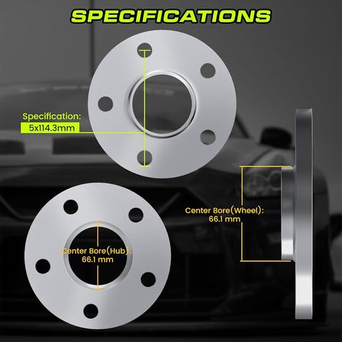 CustomAdeonly 5x114.3 فواصل العجلات لـ 370Z 350Z 240SX 300ZX GTR MURANO MAXIMA SENTRA (2PCS 10MM) in Kuwait