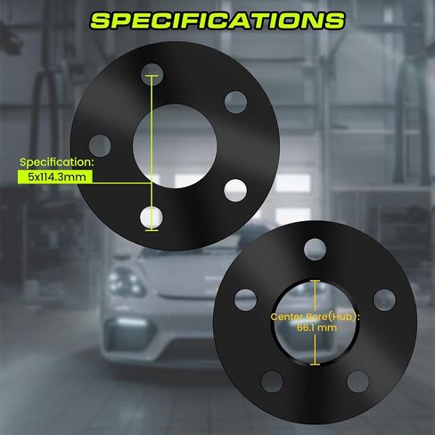 CustomAdeonly 5x114.3 فواصل العجلات لـ 370Z 350Z 240SX 300ZX GTR MURANO MAXIMA SENTRA (2PCS 10MM) in Saudi Arabia