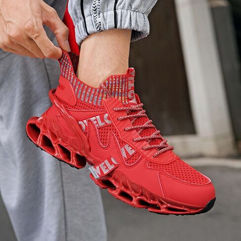 Men's Running Shoes Tennis Walking Fashion Sneakers Breathable Anti-Slip Gym Athletic Trainers Outdoor Lightweight Sports High Top Basketball Shoes in Saudi Arabia