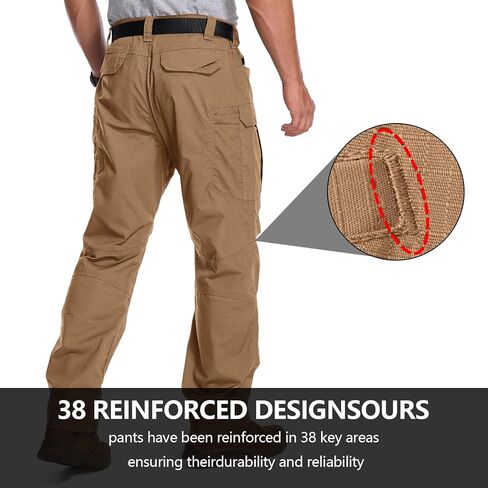Jessie Kidden Men's Flex Stretch Tactical Pants, Water Resistant Ripstop Cargo Pants Lightweight BDU Outdoor Work Hiking in Kuwait