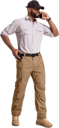 Jessie Kidden Men's Flex Stretch Tactical Pants, Water Resistant Ripstop Cargo Pants Lightweight BDU Outdoor Work Hiking in Kuwait