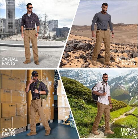 Jessie Kidden Men's Flex Stretch Tactical Pants, Water Resistant Ripstop Cargo Pants Lightweight BDU Outdoor Work Hiking in Kuwait