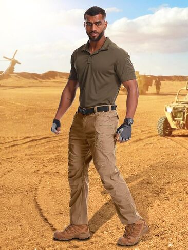 Jessie Kidden Men's Flex Stretch Tactical Pants, Water Resistant Ripstop Cargo Pants Lightweight BDU Outdoor Work Hiking in Kuwait