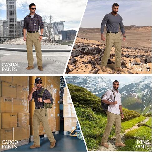 Jessie Kidden Men's Flex Stretch Tactical Pants, Water Resistant Ripstop Cargo Pants Lightweight BDU Outdoor Work Hiking in Kuwait