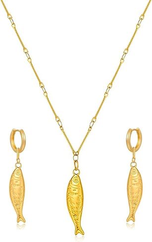 الأطواق الذهبية الأسماك التي تتدلى للنساء ، Summer Beach Huggie Hoop فريدة من نوعها 3D Stereo Tiny Fish Drop Dropring Arrating Good Fashion Jewelry Gift in Kuwait