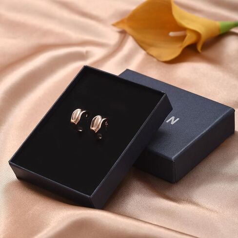 Chunky Gold Hoop Earrings for Women, 14K Gold/Silver Plated Statement Geometric Drop Dangle Earrings Trendy Knot Stud Hypoallergenic Fashionable Gift for Women in Kuwait