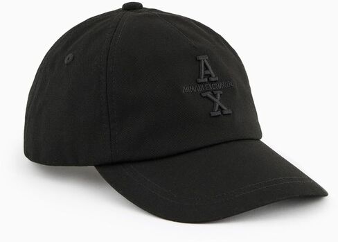 Armani Exchange Men's Cotton Twill Baseball Hat with Stacked Ax Logo in Saudi Arabia