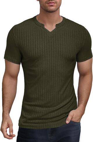 Oymyakon Mens Muscle Slim T Shirts v Neck Short Shirt Shirt Summer Gym Tees الرياضية المحملات الرياضية in Kuwait