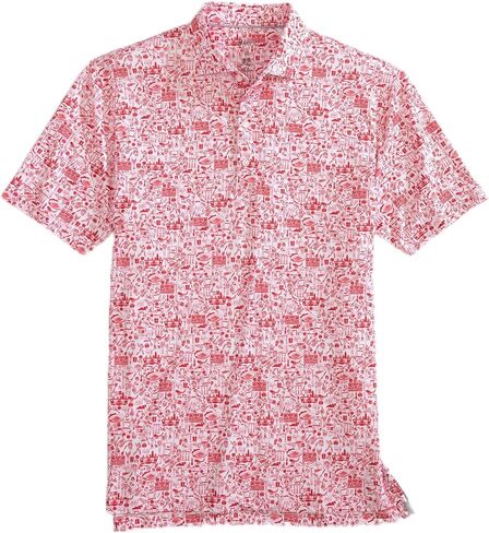 johnnie-O Tailgater 2.0 Printed Jersey Performance Polo in Saudi Arabia