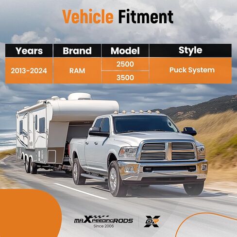 MaxPeedingRods Groenseck Hitch Ball Kit ل Dodge RAM 2500 3500 2013-2024 PUCK SYSTEM ، 2-5/16 BACK in Saudi Arabia