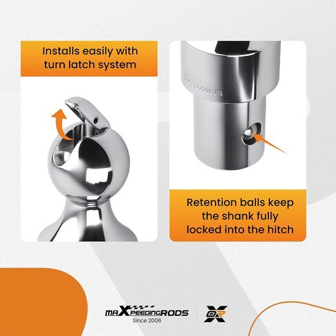 MaxPeedingRods Groenseck Hitch Ball Kit ل Dodge RAM 2500 3500 2013-2024 PUCK SYSTEM ، 2-5/16 BACK in Saudi Arabia