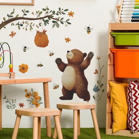 SHUCHING Cartoon Jungle Animal Wall Decal for Kid Room | Safari Elephant Giraffe Wall Sticker, Wall Decor for Nursery Playroom Kid Bedroom in Saudi Arabia