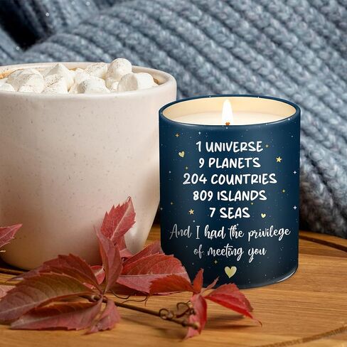 OASSIE Birthday Gifts for Him Her Couple - Long Lasting Vanilla Lavender Candle 10 oz - Anniversary Wedding Gifts for Men Women Boyfriend Girlfriend Husband Wife Friends in Kuwait