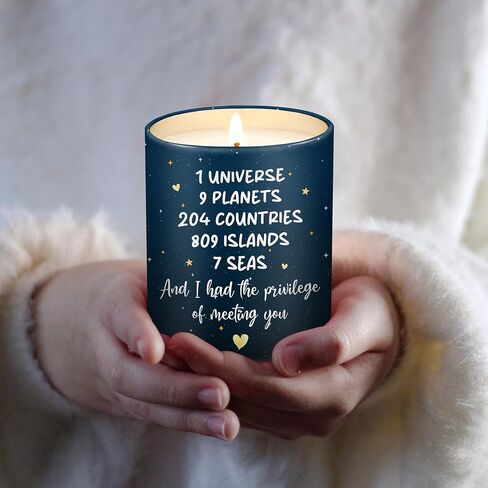 OASSIE Birthday Gifts for Him Her Couple - Long Lasting Vanilla Lavender Candle 10 oz - Anniversary Wedding Gifts for Men Women Boyfriend Girlfriend Husband Wife Friends in Kuwait