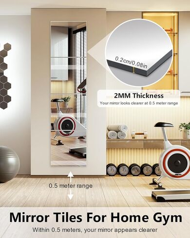 بلاط مرآة الجدار الكامل الطول ، 12 '× 12' 'x 4pcs ، مرآة الجسم الكاملة غير القابلة للكسر لساحات غرفة النوم مرآة مقاومة للتشويش مثبتة على جيم صالة الألعاب الرياضية المنزلية in Kuwait