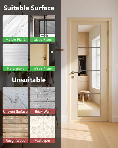 بلاط مرآة الجدار الكامل الطول ، 12 '× 12' 'x 4pcs ، مرآة الجسم الكاملة غير القابلة للكسر لساحات غرفة النوم مرآة مقاومة للتشويش مثبتة على جيم صالة الألعاب الرياضية المنزلية in Kuwait