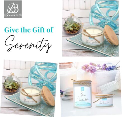 Coastal Essentials Scented Candle Gift Set, Decorative Candles for Home Decor, Long Burning Candles Set - 4 Candles 74 Value (Beach Linen, Paradise, Coral Reef, and Coastal Pear) in Saudi Arabia