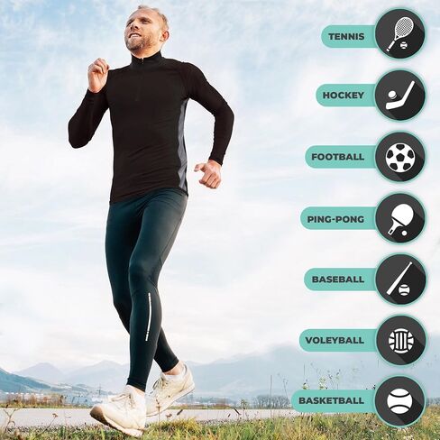 Daresay Men's Dri-Fit Quarity Zip Long Sleeve Moisture Wicking Pullover ، Teatic Quick Dry Tees 3-Pack (حتى 3XL) in Kuwait