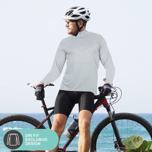 Daresay Men's Dri-Fit Quarity Zip Long Sleeve Moisture Wicking Pullover ، Teatic Quick Dry Tees 3-Pack (حتى 3XL) in Kuwait