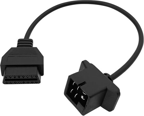 Adapter Fit for OBD1 to OBD2 6pin to 16pin Diagnostic Scanner Convertor Adapter Vehicle 6 Pin Connector Compatible with Je-ep, Chrysler, Dodge in Saudi Arabia