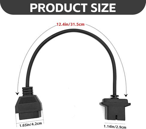 Adapter Fit for OBD1 to OBD2 6pin to 16pin Diagnostic Scanner Convertor Adapter Vehicle 6 Pin Connector Compatible with Je-ep, Chrysler, Dodge in Saudi Arabia
