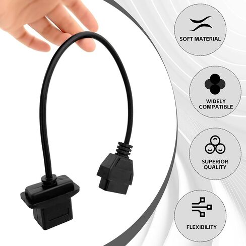 Adapter Fit for OBD1 to OBD2 6pin to 16pin Diagnostic Scanner Convertor Adapter Vehicle 6 Pin Connector Compatible with Je-ep, Chrysler, Dodge in Saudi Arabia