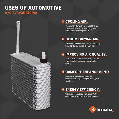 Evaporator | Compatible with Cadillac 03-14 Escalade, Chevrolet 07-13 Avalanche, GMC 07-13 Sierra, Hummer 03-09 H2 in Saudi Arabia