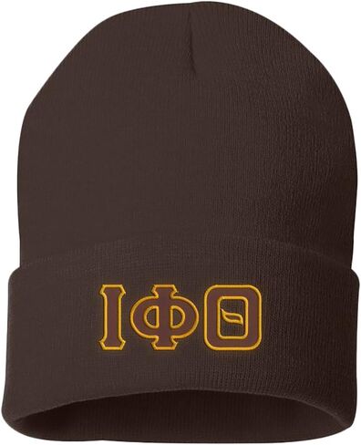 Iota Phi Theta Big Greek Lettered Knit Cap in Saudi Arabia