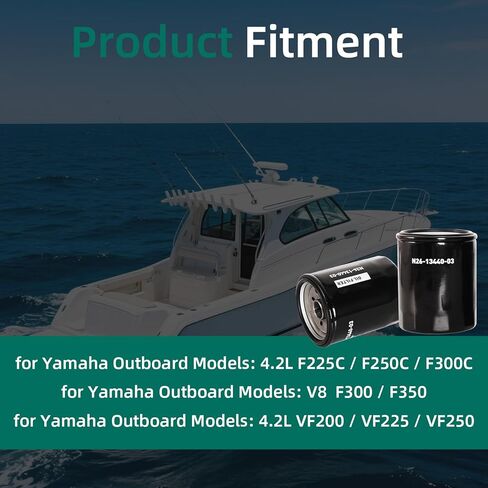 N26-13440-00 Oil Filter Fit for Yamaha Outboard Engine V8 F300 F350 F225C F250C F300C VF200 VF225 VF250 4.2L replace# N26-13440-02 N26-13440-03 in Saudi Arabia