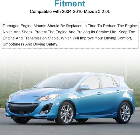 jdmon 1PCS محرك بديل جبل يمين يمين 2004-2010 Mazda 3 2.0L متوافق مع A4402 ، BBM439060 in Saudi Arabia