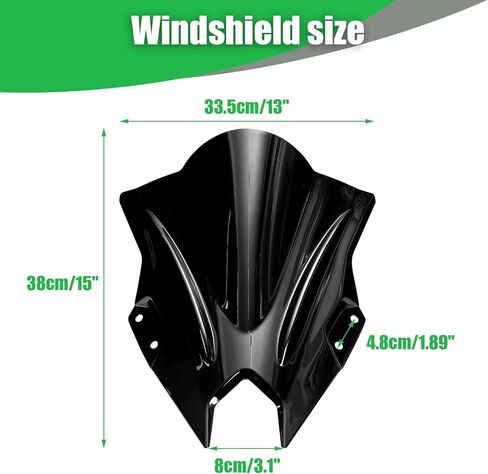 Windshield for NINJA500 SE NINJA 500 2024 2025, Windscreen Double Bubble Wind Deflector Protector Fairing in Saudi Arabia
