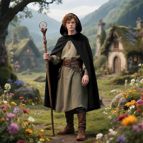 أزياء UQJE Renaissance ذات القلنسوة المفتوحة من الأمام ورأس الساحرة والهالوين in Kuwait