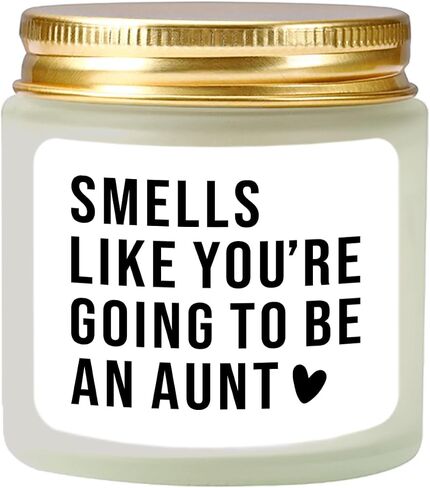 Pregnancy Announcement for Aunt - Promoted to Aunt Gifts - New Aunt Gifts for Sister Friends - Sister Promoted to Auntie - Soy Candle Lavender 4oz in Saudi Arabia