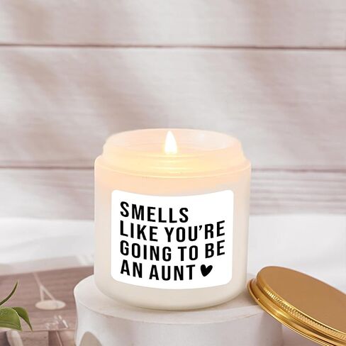 Pregnancy Announcement for Aunt - Promoted to Aunt Gifts - New Aunt Gifts for Sister Friends - Sister Promoted to Auntie - Soy Candle Lavender 4oz in Saudi Arabia