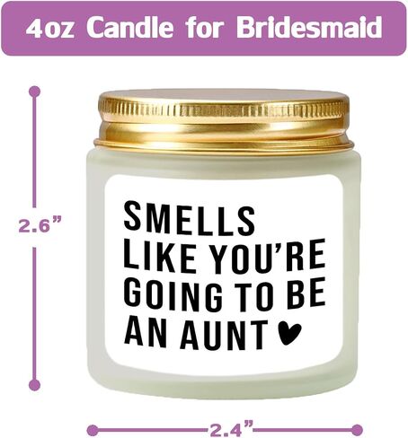 Pregnancy Announcement for Aunt - Promoted to Aunt Gifts - New Aunt Gifts for Sister Friends - Sister Promoted to Auntie - Soy Candle Lavender 4oz in Saudi Arabia