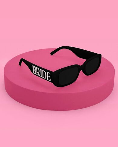 Bride Sunglasses - Black + Silver Marble | Bachelorette Party Sunnies, Engagement Decorations, Bridal Shower Accessory, Bridesmaid Favors, Bride To Be Gift, Bachelorette Sunglasses in Saudi Arabia