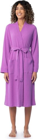 Fruit of the Loom Womens Lightweight Waffle Knit Kimono Robe in Saudi Arabia
