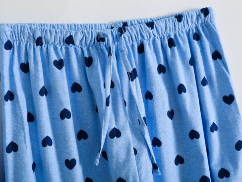 Women Pajamas Set Flannel Cotton Long Sleeve Button Down Top Pants Warm Sleepwear S-XL in Saudi Arabia