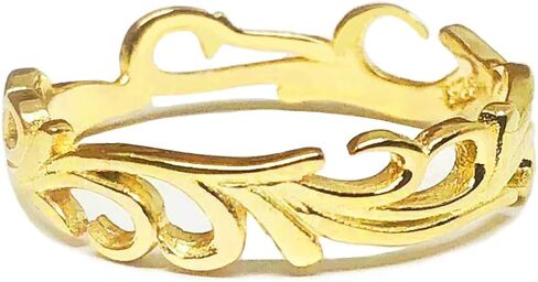 Clostoutwarehouse 925 Sterling Silver Flame Fligree Ring (يأتي بالألوان) in Kuwait