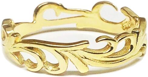 Clostoutwarehouse 925 Sterling Silver Flame Fligree Ring (يأتي بالألوان) in Kuwait