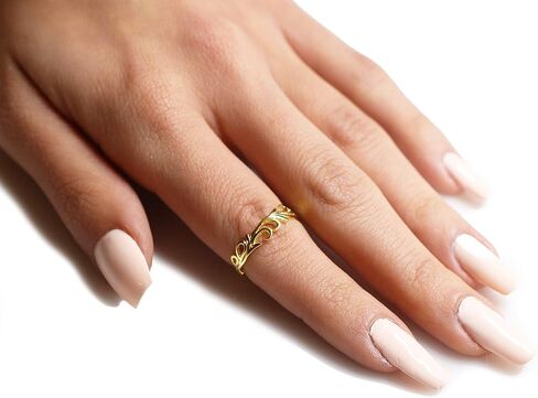 Clostoutwarehouse 925 Sterling Silver Flame Fligree Ring (يأتي بالألوان) in Kuwait