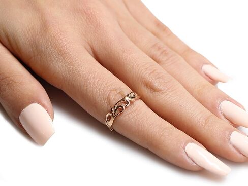 Clostoutwarehouse 925 Sterling Silver Flame Fligree Ring (يأتي بالألوان) in Kuwait