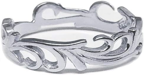 Clostoutwarehouse 925 Sterling Silver Flame Fligree Ring (يأتي بالألوان) in Kuwait
