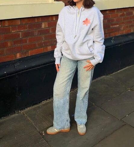 Hawaii Beach Graphic Hoodies for Women Teen Girls Flower Embroidery Oversized Hooded Sweatshirts Vintage Y2k Hoodie in Kuwait