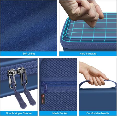 FINTIE Travel Sunglasses Organizer Case with 8-Slot Adjustable Compartments, Hard EVA Eyeglasses Storage Bag for Men Women (Vintage Black) in Kuwait