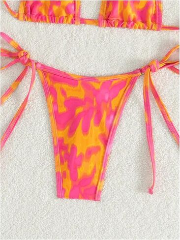 Verdusa Women's 2 Piece Tie Dye Micro Bikini Sets Sexy Mini Bathing Suit Swimsuit Triangle in Saudi Arabia