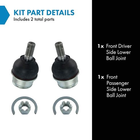TRQ Front Lower Ball Joint Set Compatible with 2008-2017 Lexus LX570 2008-2021 Toyota Land Cruiser 2008-2022 Sequoia 2007-2021 Tundra in Saudi Arabia